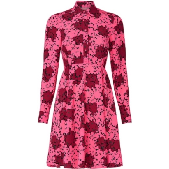 Kate Spade Pink Bubble Dot Smocked Dress - size 14 - Picture 4 of 9